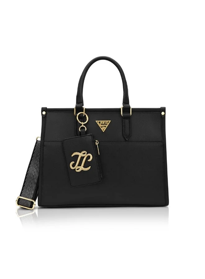 Signature Ithaca Colourblock Tote Black