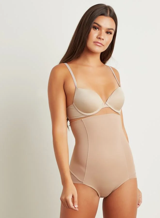 High Waist Firm Control Shaping Brief - Tan