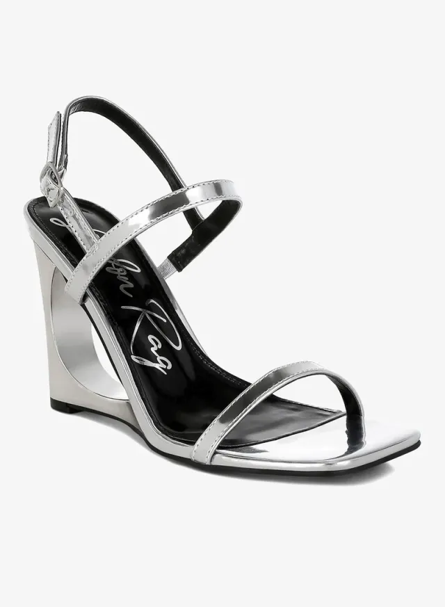 Metallic Fantasy Wedge Sandals Pink – image 2