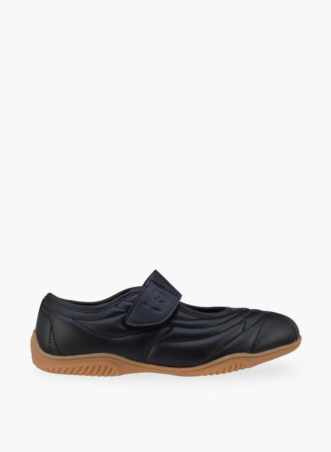 Flora Bella Women's Panelled Hook & Loop Sneakers Black