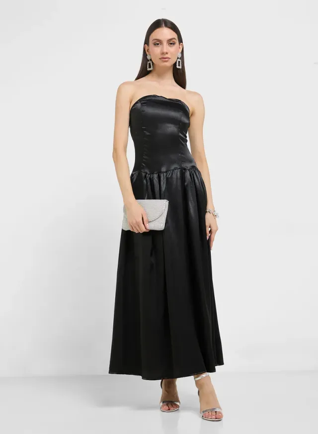 Bandeau Evening Dress Black