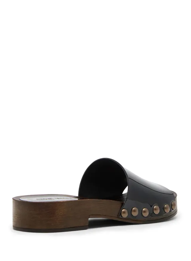 Steve Madden Black Patent Slip-On Sandals for Women – image 4