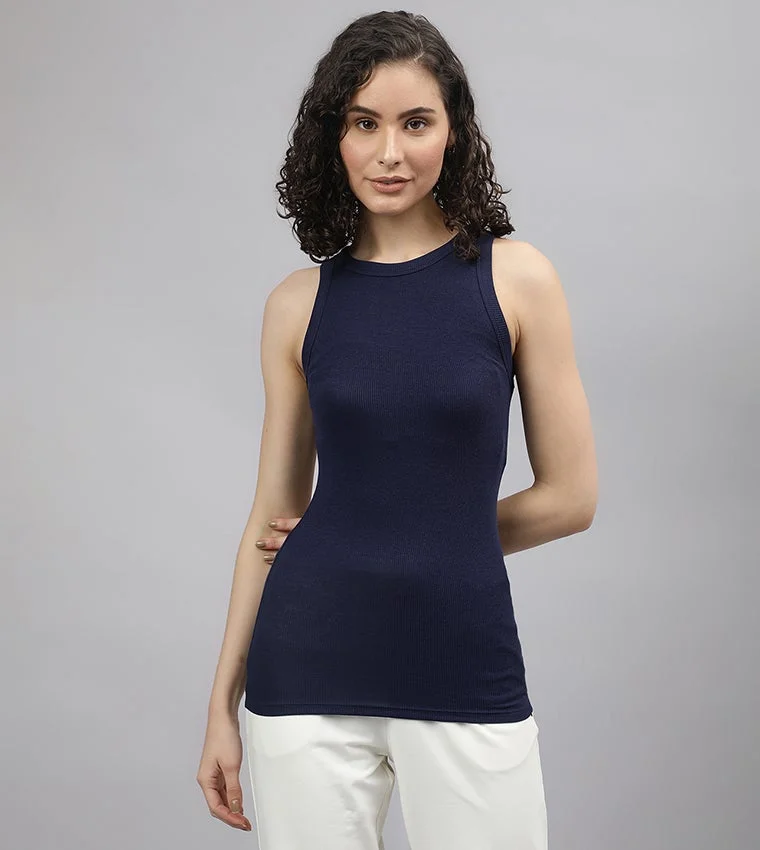Beverly Hills Polo Club Women's Knit Top Deep Blue