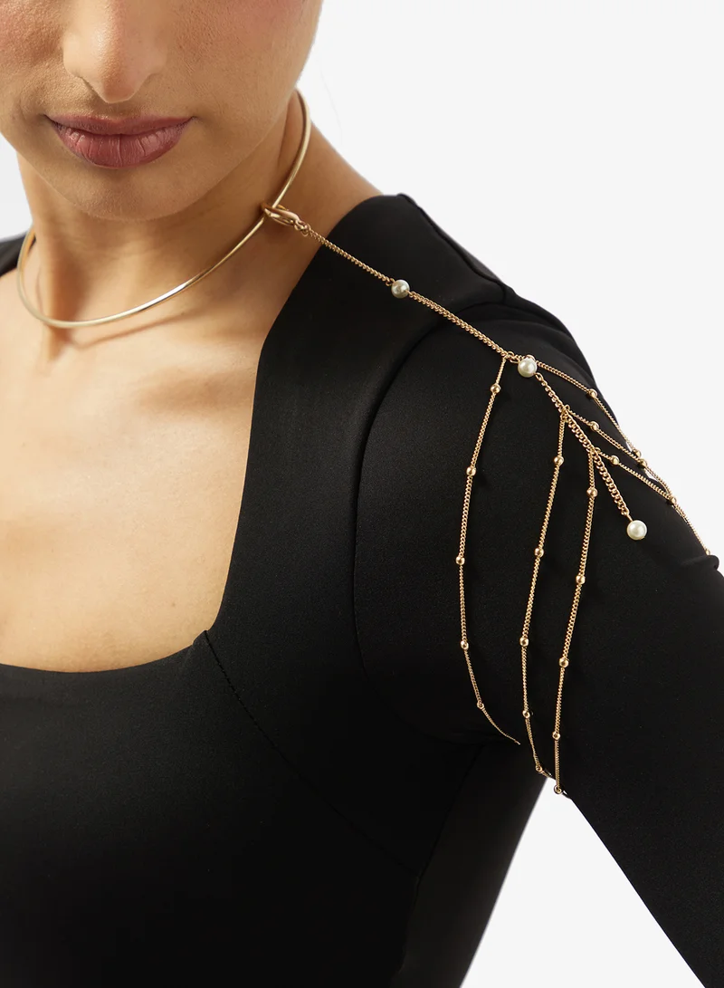 Rhinestone Embellished Arm Cuff