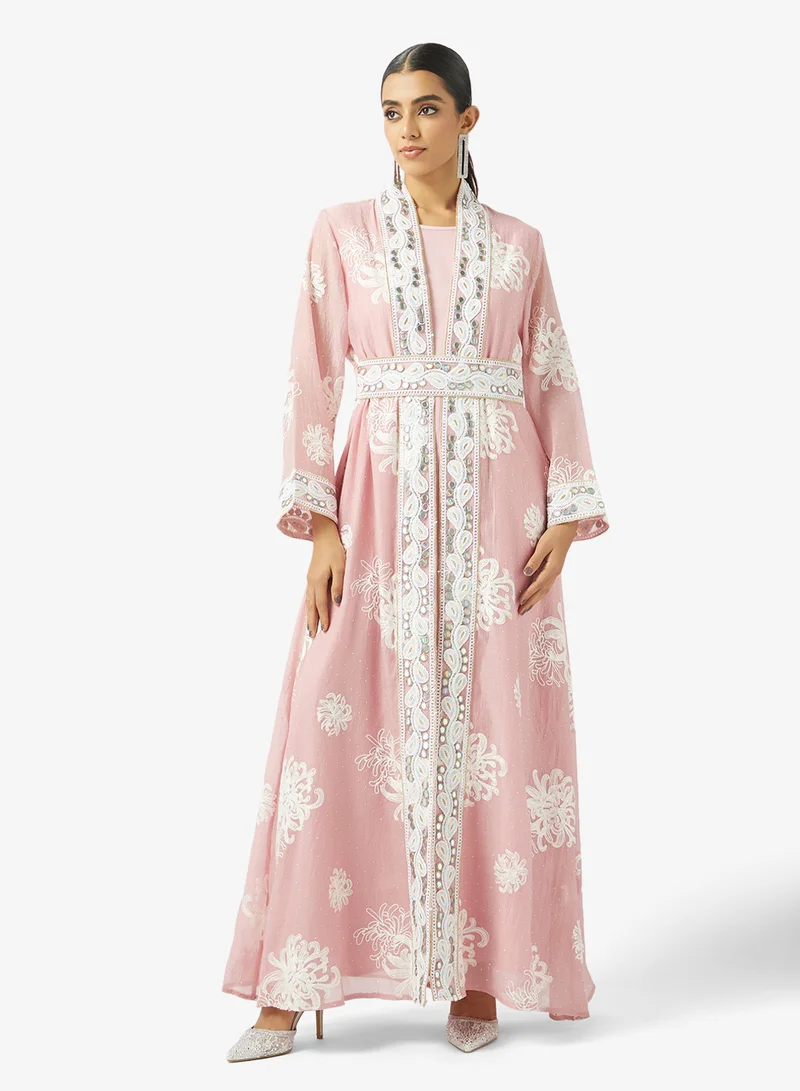 Pattern Border Abaya