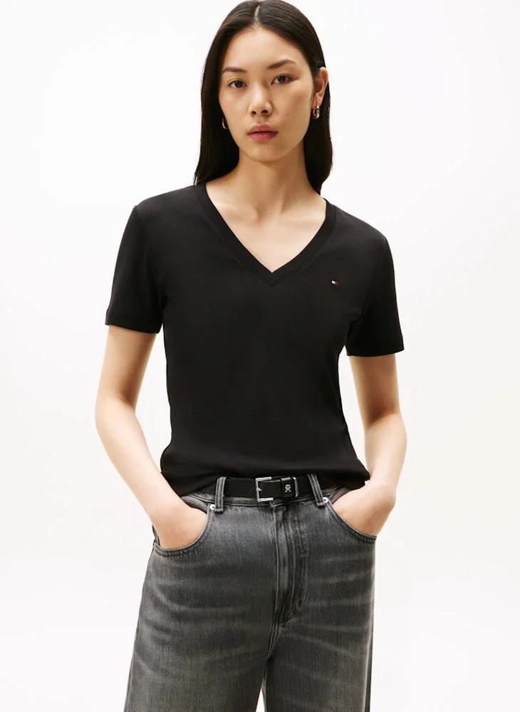 Cody Slim V-Neck T-Shirt Black