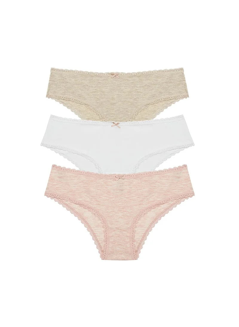 3-Pack Cotton Hipsters Multicolour