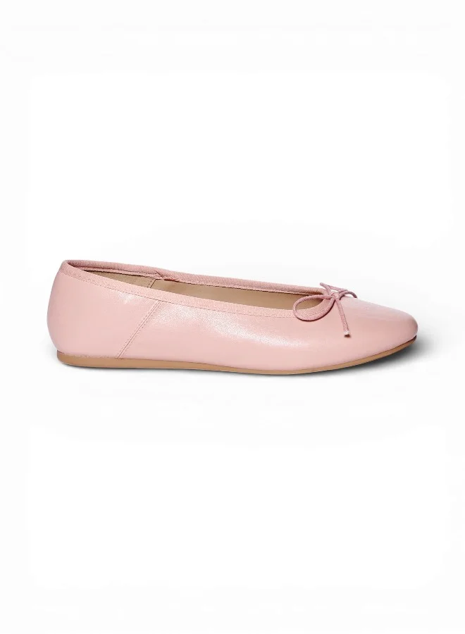 Ribbon Detail Ballerinas Pink