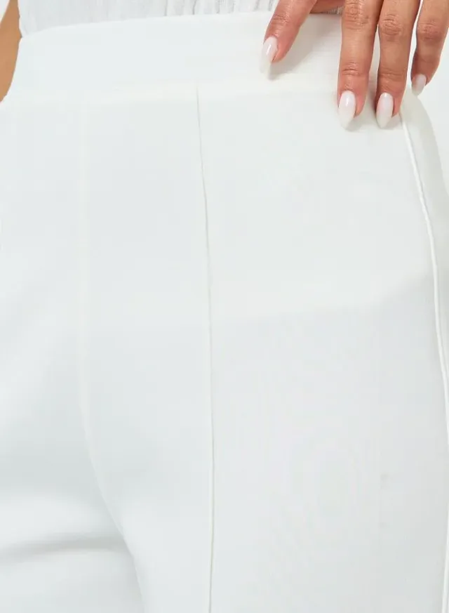 Wide Leg Scuba Pants Off White – image 2