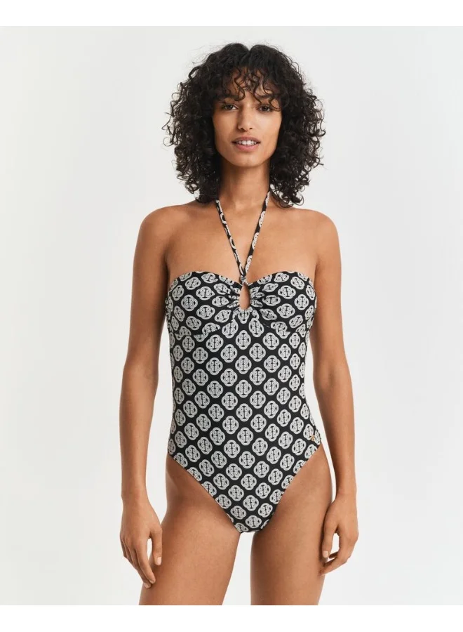 Monogram Print Swimsuit