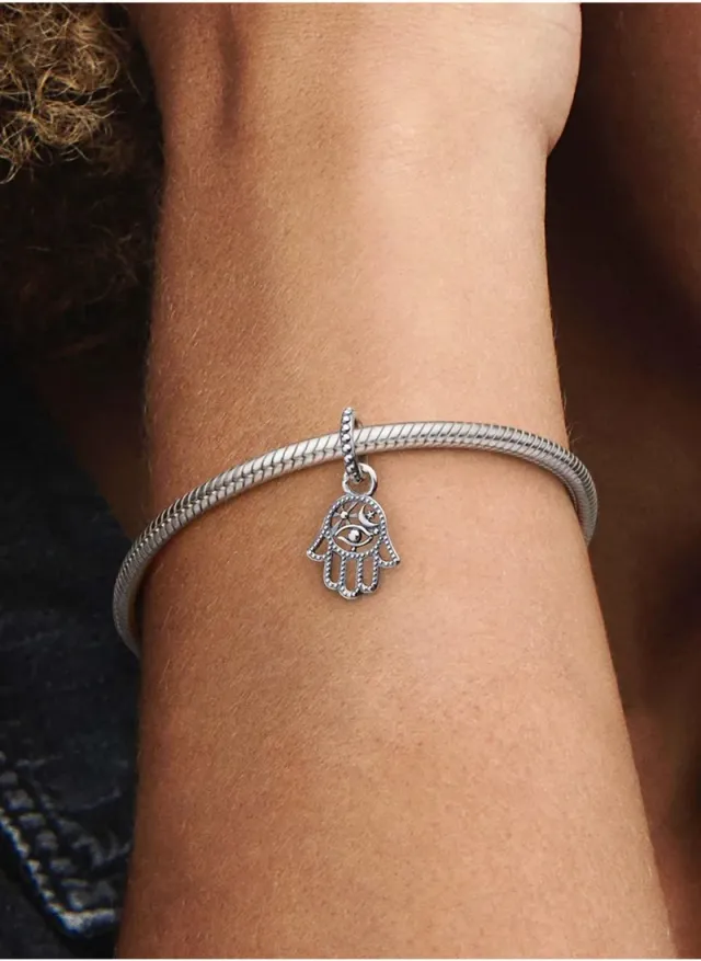 Sterling Silver Hamsa Hand Dangle Charm for Pandora Bracelets – image 7