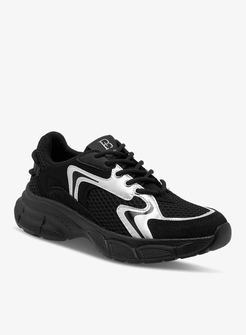 Women's Panelled Lace-Up Sneakers