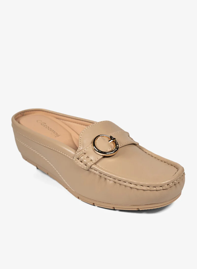 Geoomnii Women's Slip-On Ballet Flats Beige