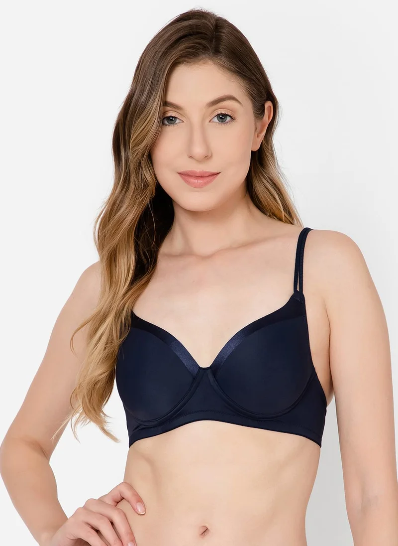 Clovia Level 1 Push Up Padded Underwired Demi Cup Bra Blue