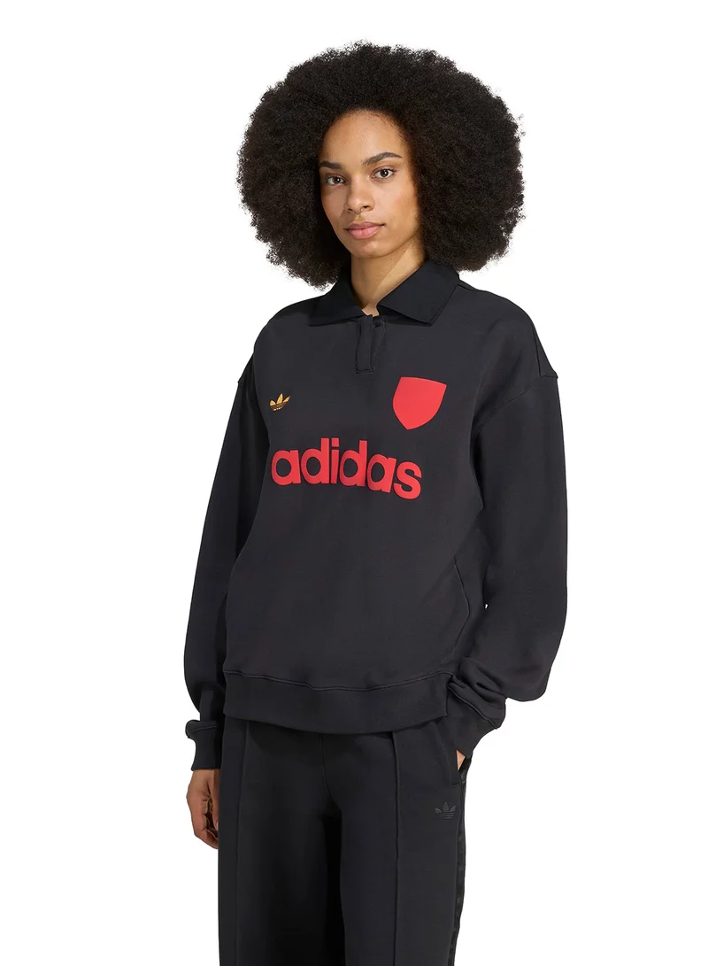 Graphic Football Sweatshirt Black