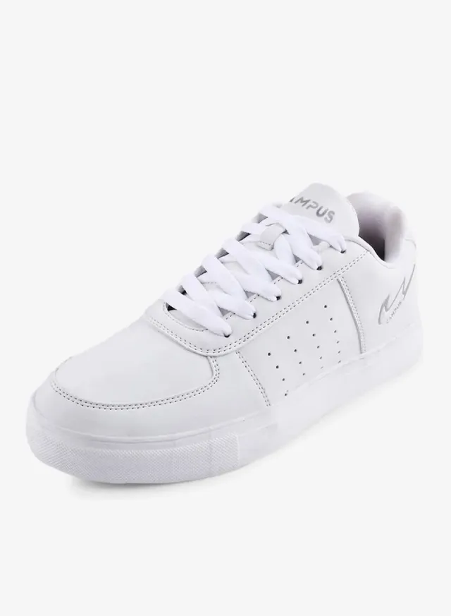 Men’s White Low Top Sneakers – Sleek Solid Color Shoes with Modern Minimalist Appeal – image 6