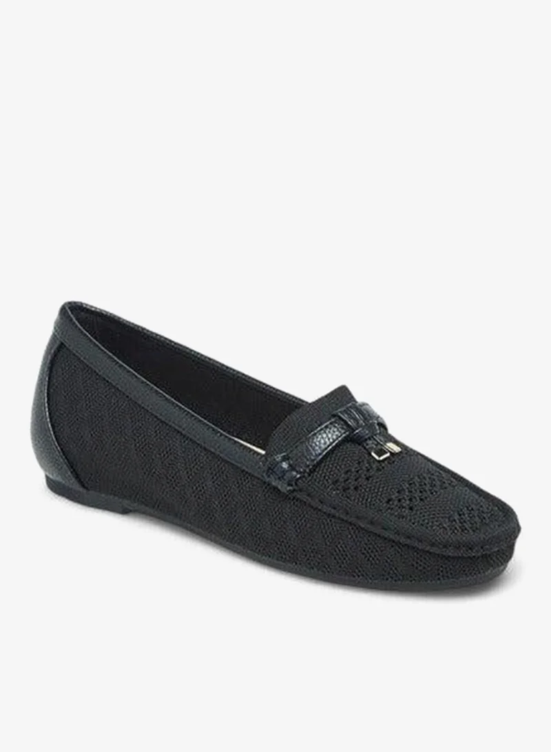 Women's Knot Accent Slip-On Loafers Black