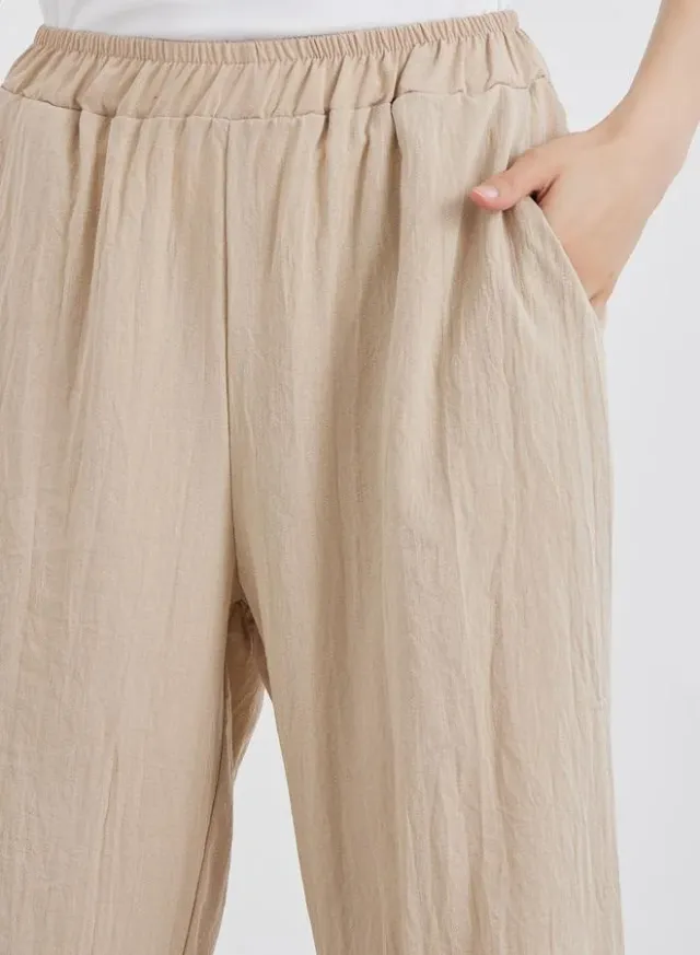 Contrast Hem Paneled Pants – image 4