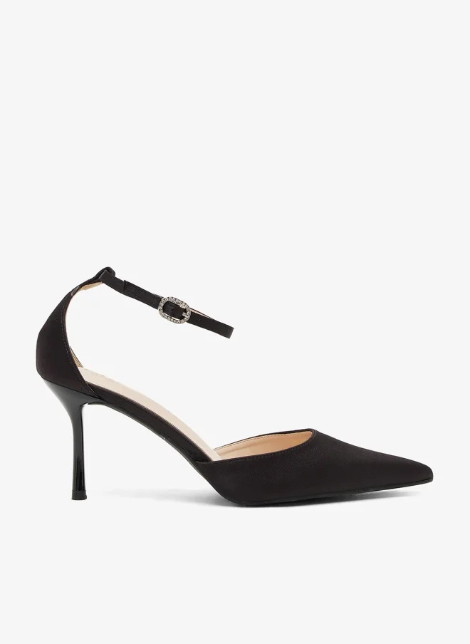 Strappy High Heel Pumps Black