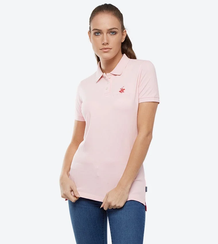 Core Short Sleeve Polo Pink