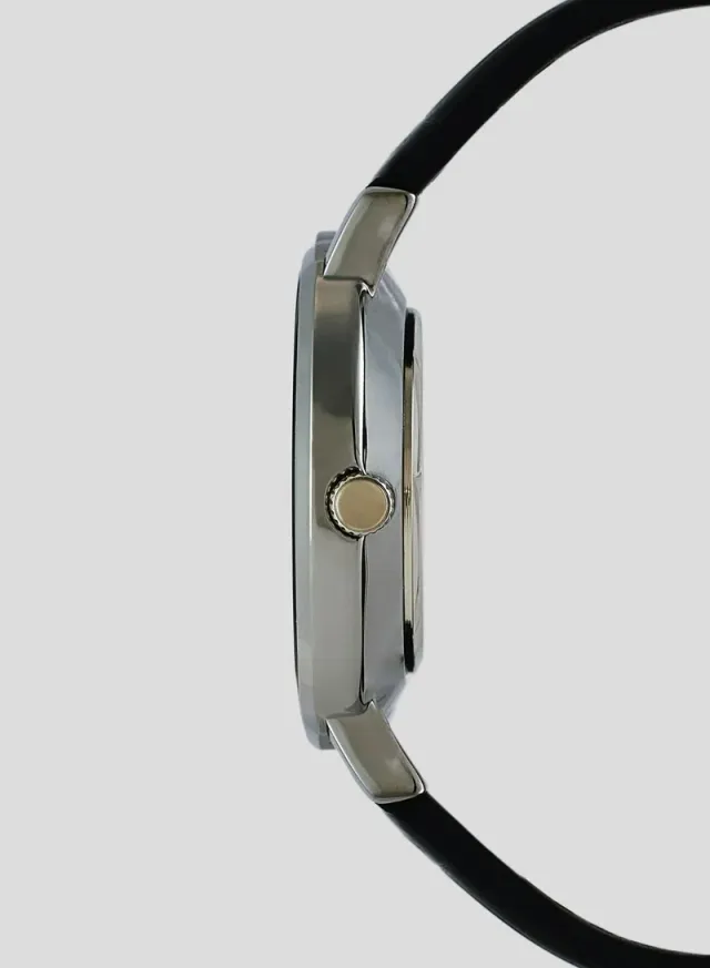PU Strap Analog Watch Black – image 3