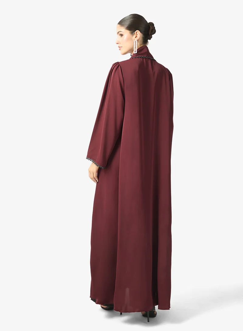 عباية بياقة شال وشيلة