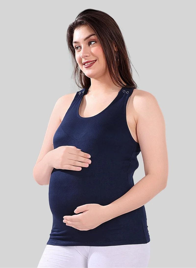 TUMMY Maternity and Nursing Tank Tops 2-Pack Midnight Blue