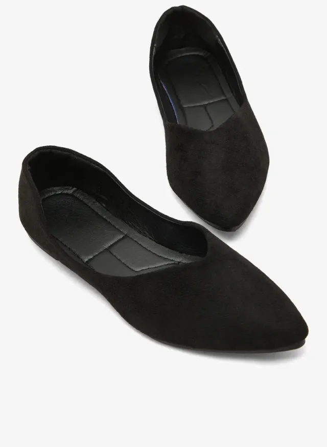 أحذية باليرينا مدببة من جلد الغزال – صورة 4