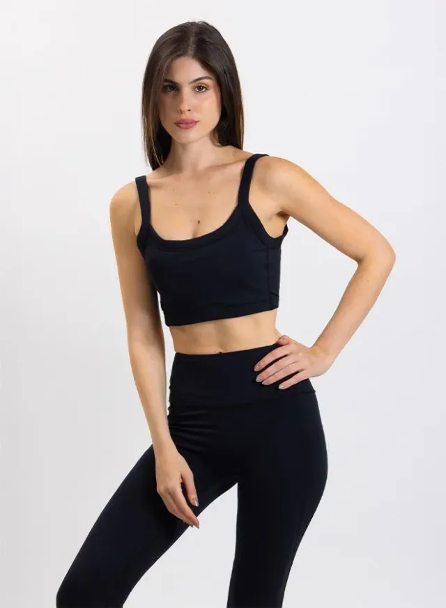 Soft Crop Top Black