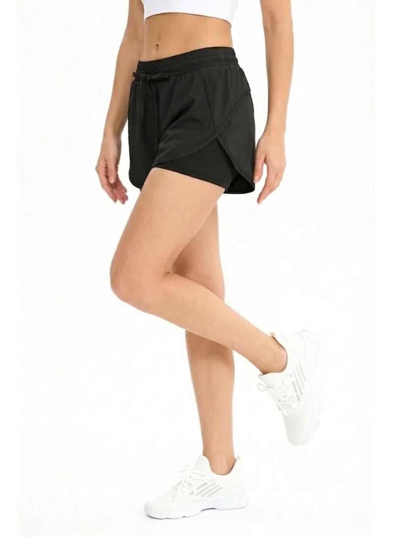 SwiftStride Lightweight 2-in-1 Shorts Black