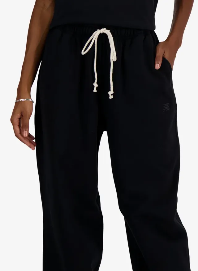 New Balance Women's Black French Terry Joggers with Elastic Waist and Pockets – image 4