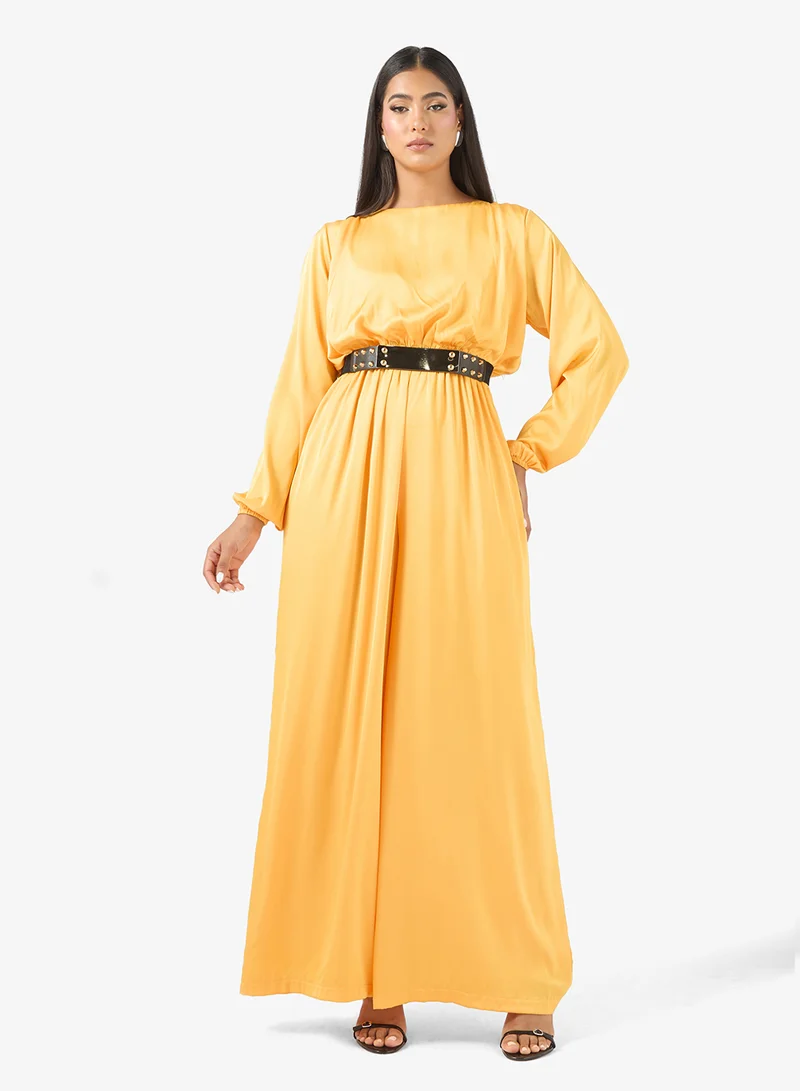 Embellished Belted Jumpsuit