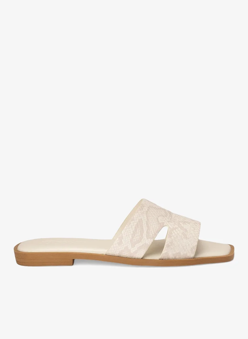 Minimal Slide Sandals White