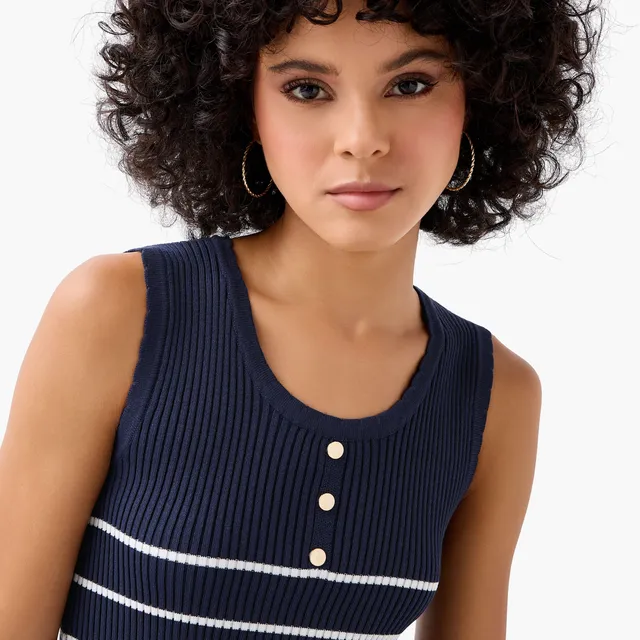 Ribbed Striped Tank Top – image 4