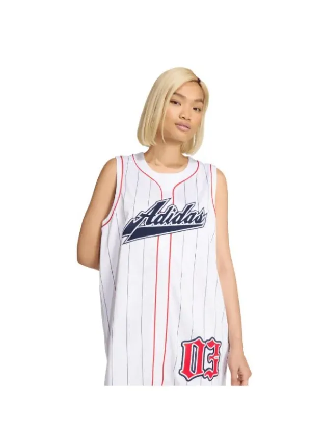 Adidas Originals Women's Loose Fit Mini Dress - White / Night Indigo – image 3