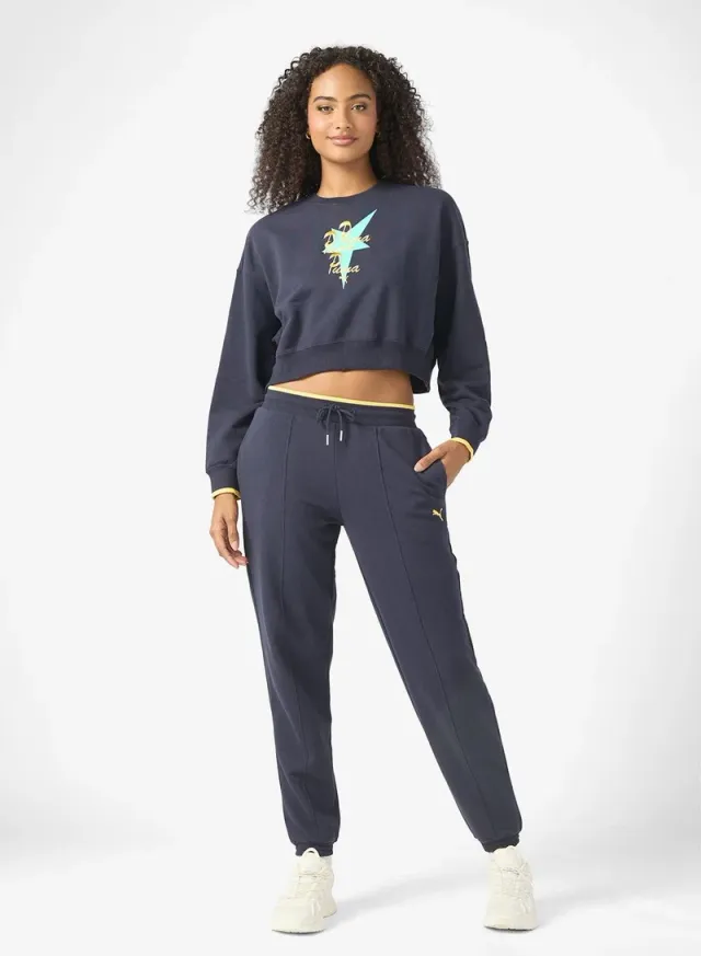 Road To Unity Oversized Graphic Sweatshirt Blue – image 4