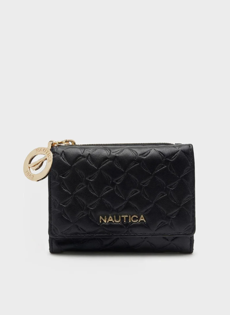 Mary Tri-Fold Monogram Wallet Black