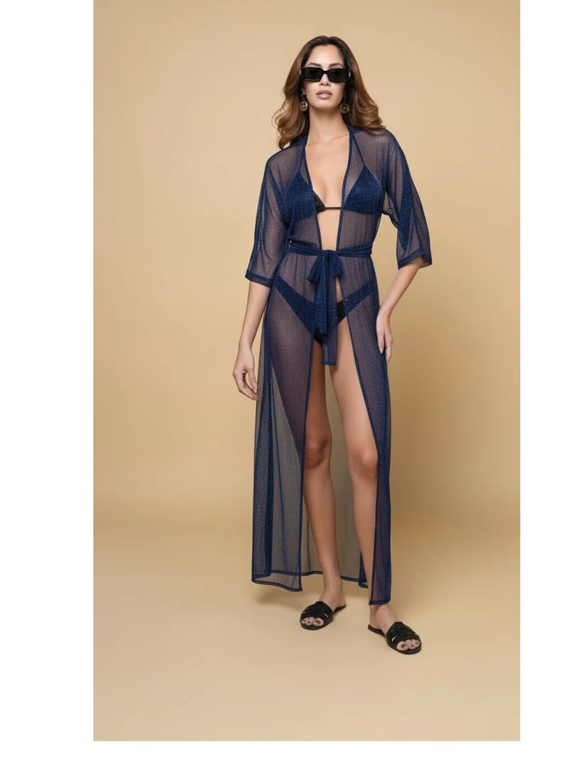 Goddess Beach Cover Up Dark Blue