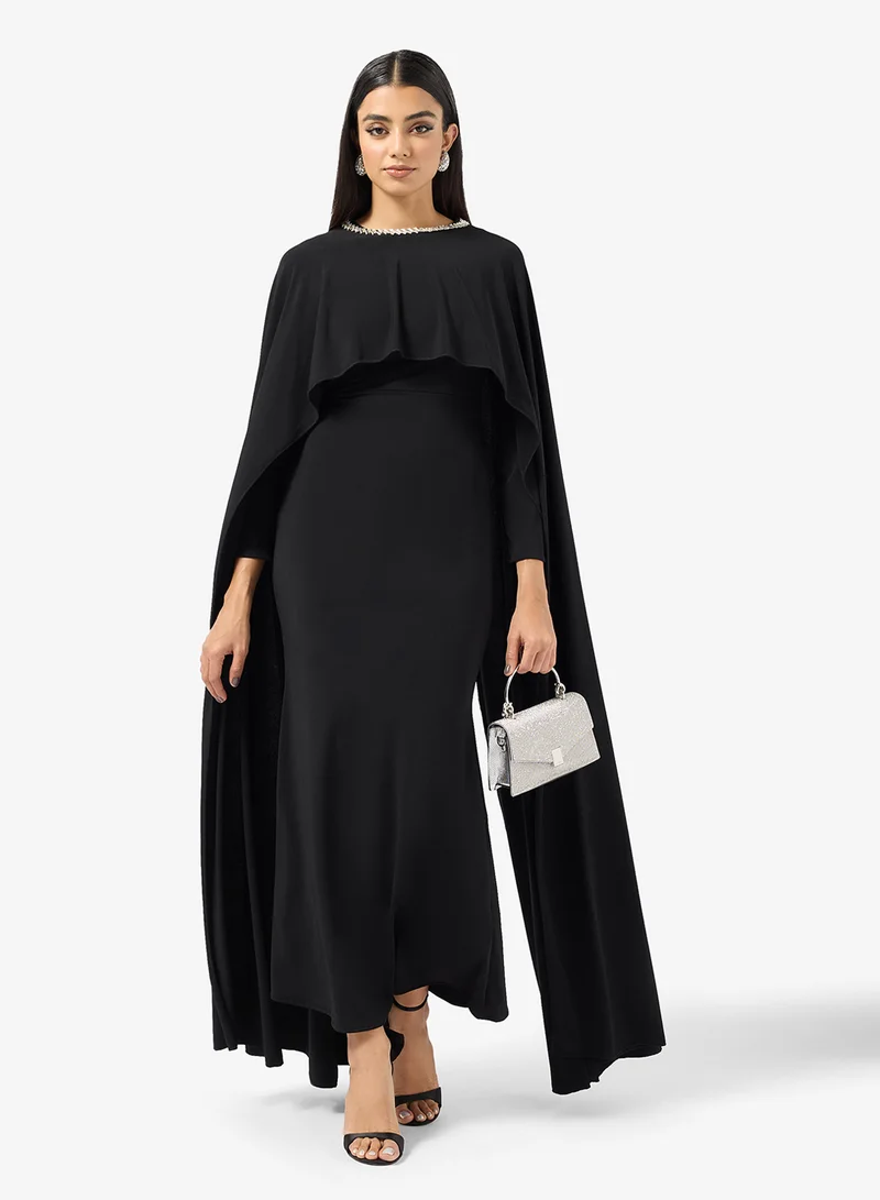 Trailing Cape Dress