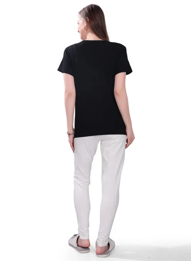 Maternity & Nursing Pull-On Top Black – image 4
