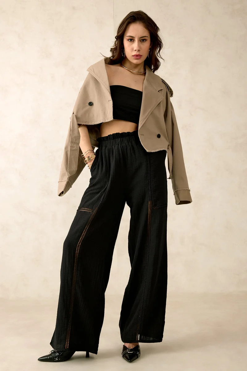 Cotton Paperbag Pants