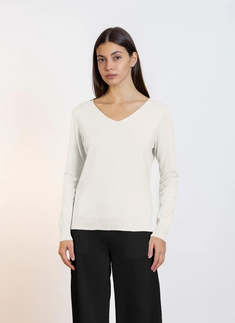 Plain Knit Jumper White