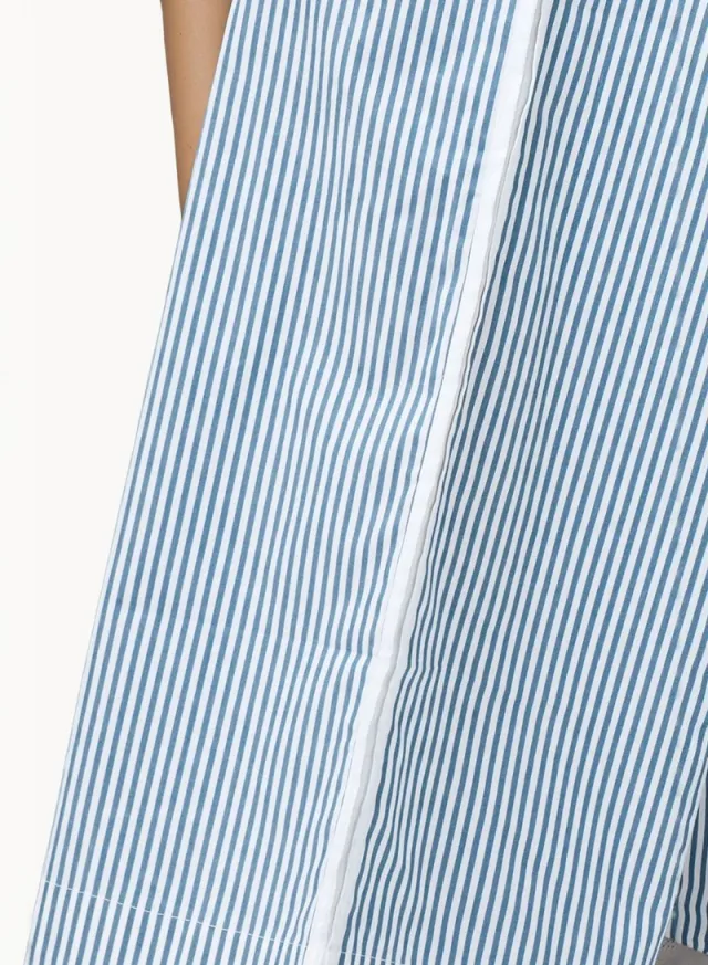 Cambria Striped Cotton Trousers Light Blue – image 5