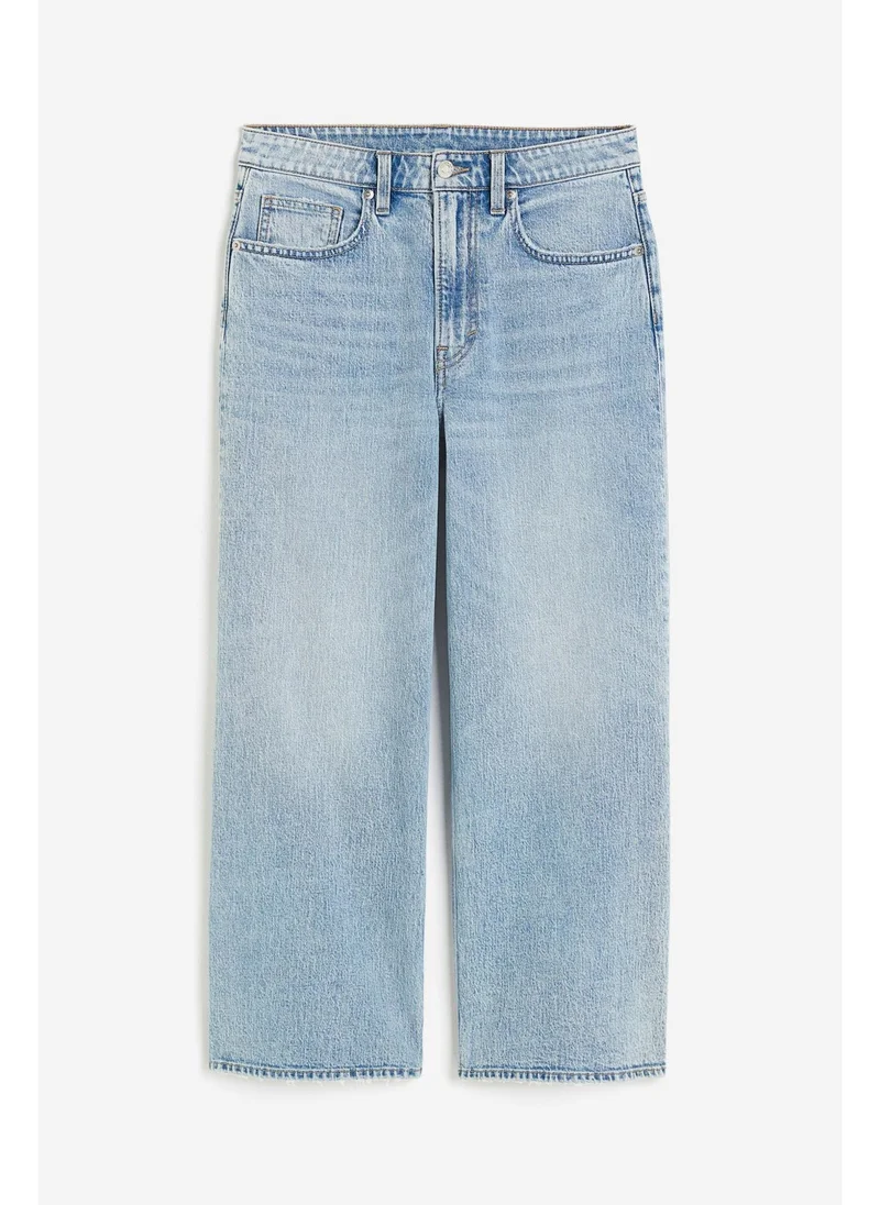 High-Waist Wide-Leg Cropped Jeans