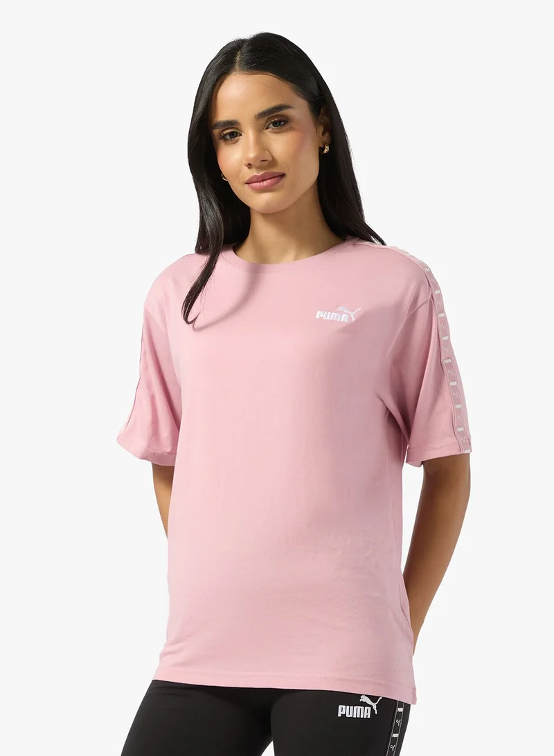 Essential Tape Relaxed T-Shirt Pastel Pink