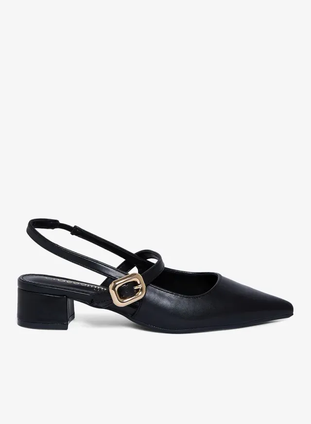 Geoomnii Women's Mid Heel Slip-On Mules – image 2