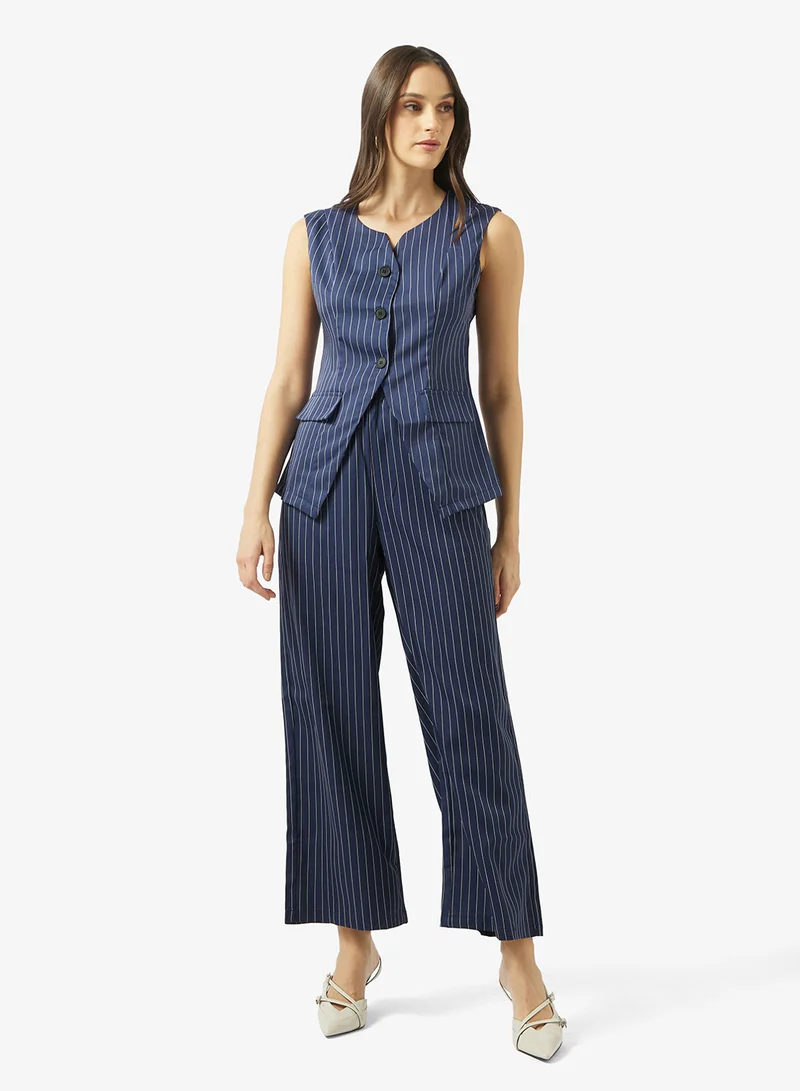 Vest Top and Pants Set Black