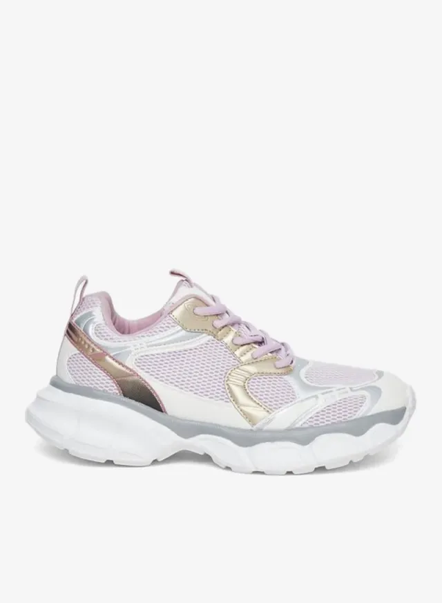 Women's Textured Mesh Sneakers White