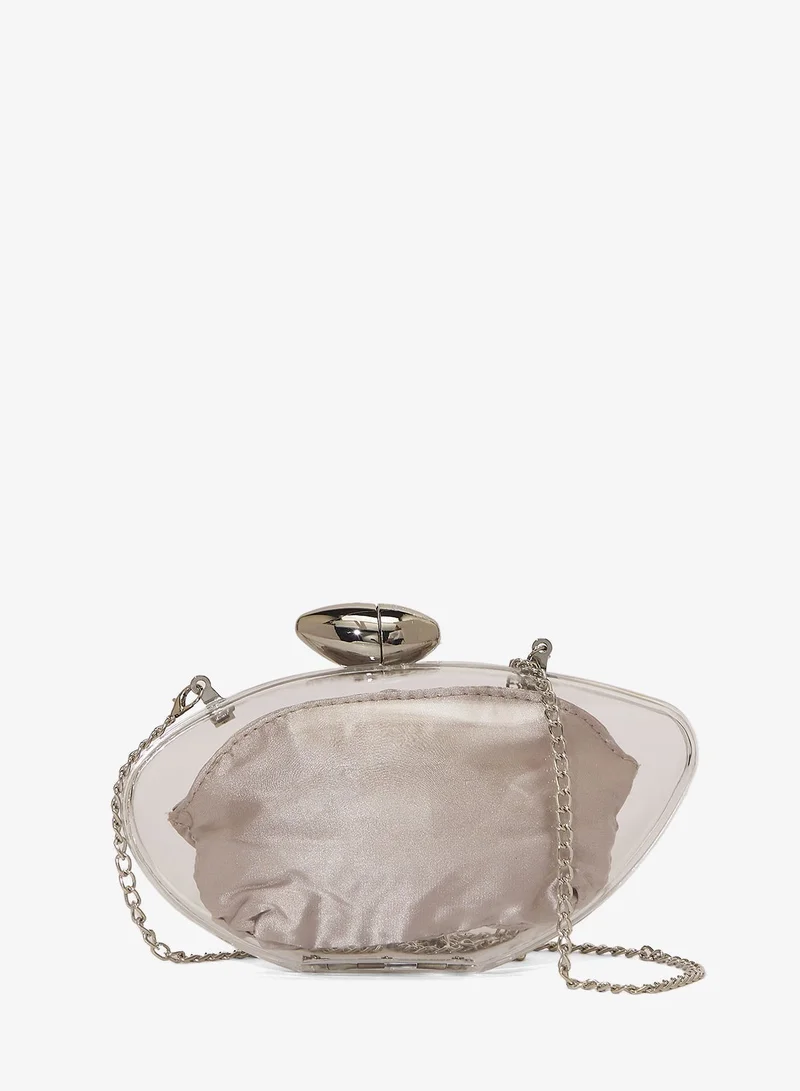 Resin Detailed Clutch Grey