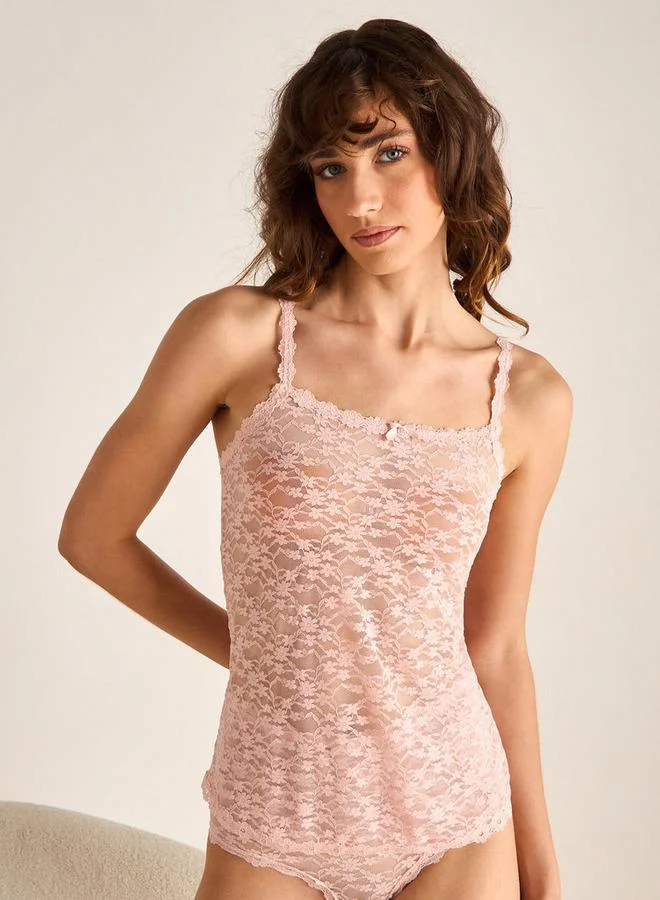 Lace Shaping Camisole Pink